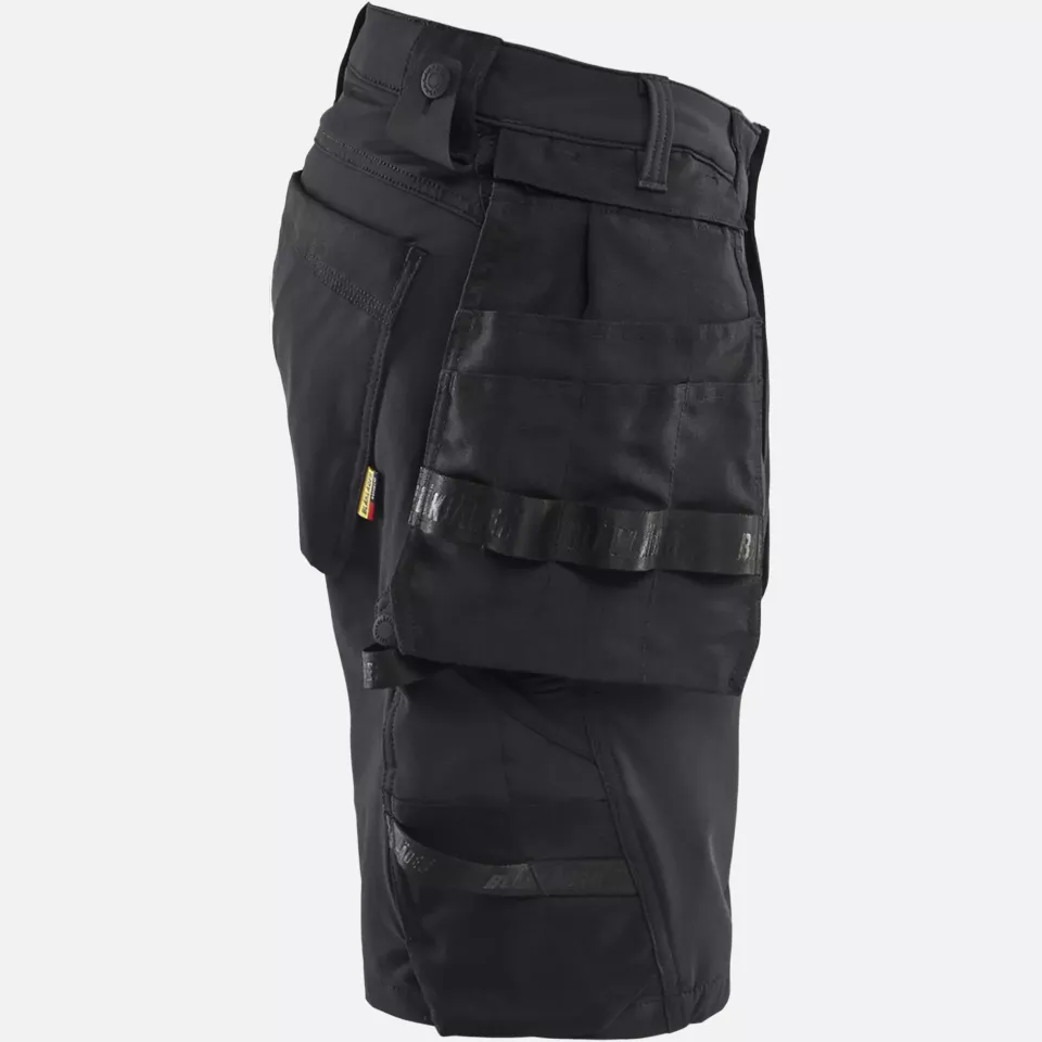 Blaklader 170216459900, 4-Way Stretch Craftsman Shorts, Black, image 2, gallery thumbnail