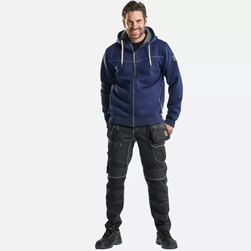 Blaklader 493325148900, Pile Lined Hooded Sweatshirt, Navy Blue, image 5, gallery thumbnail
