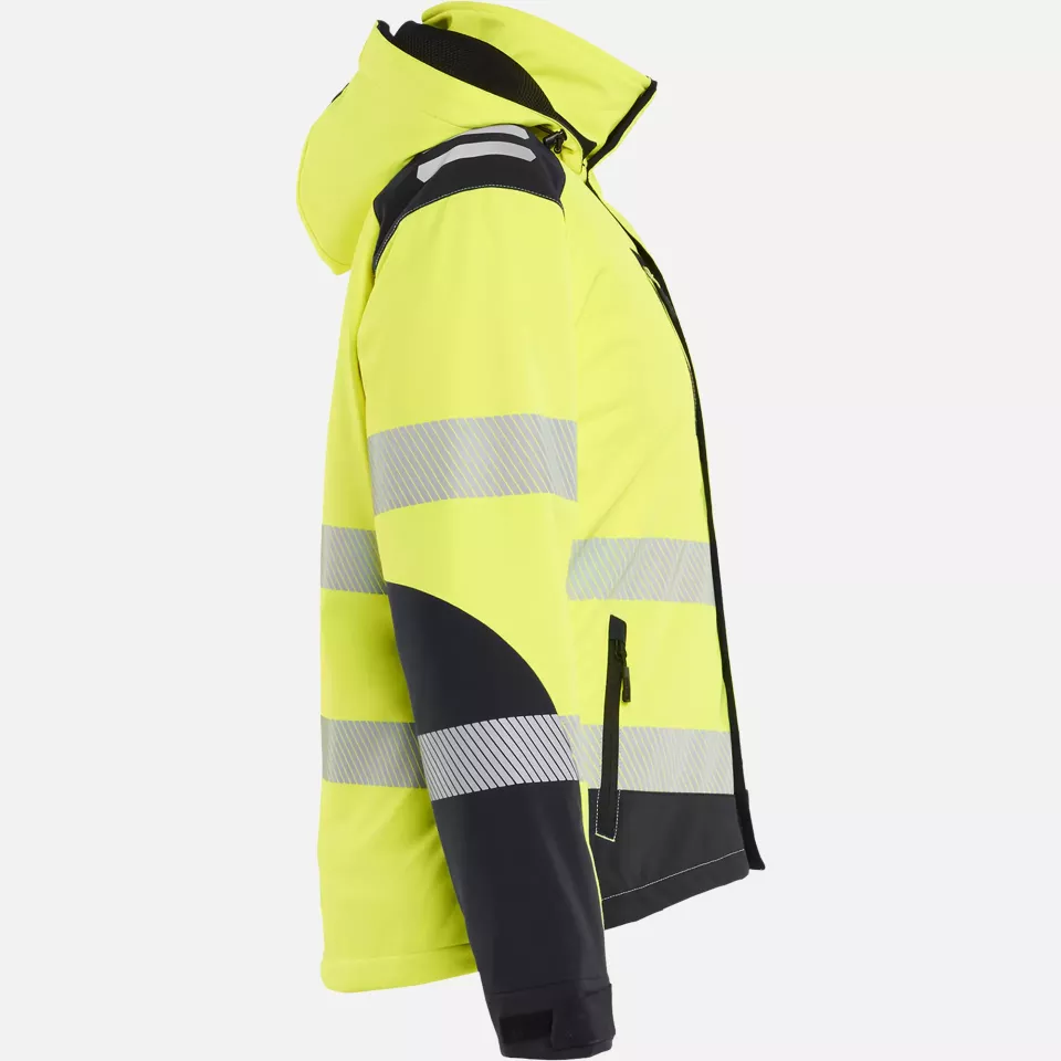 Blaklader 440125133399, High Vis Women's Lightweight Lined Softshell Winter Jacket, Yellow/Black, image 2, gallery thumbnail