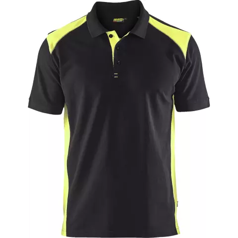 Blaklader Polo Shirt, Black/Yellow