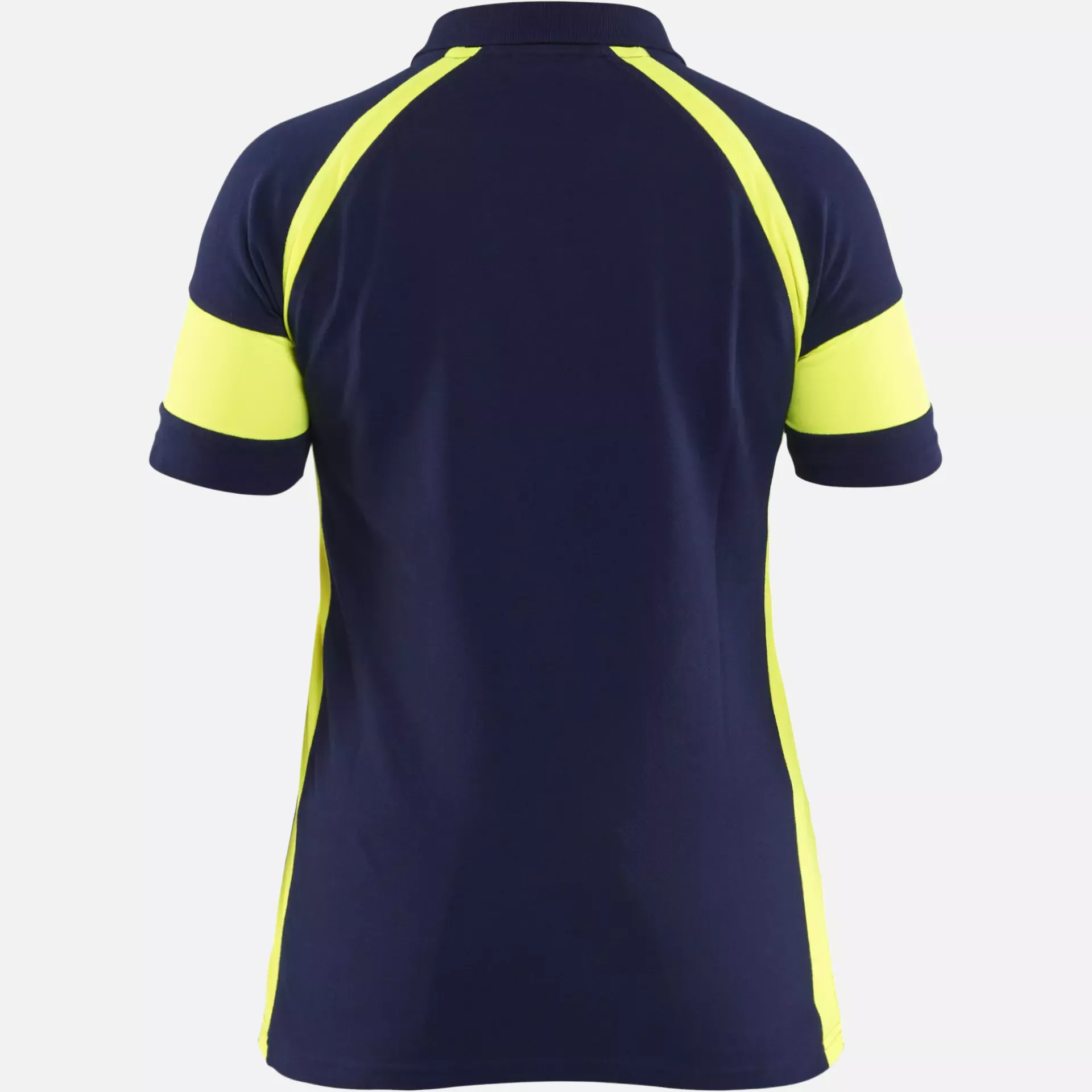 Blaklader 352910508933, High Vis Women's Polo Shirt, Navy Blue/ Yellow, image 4