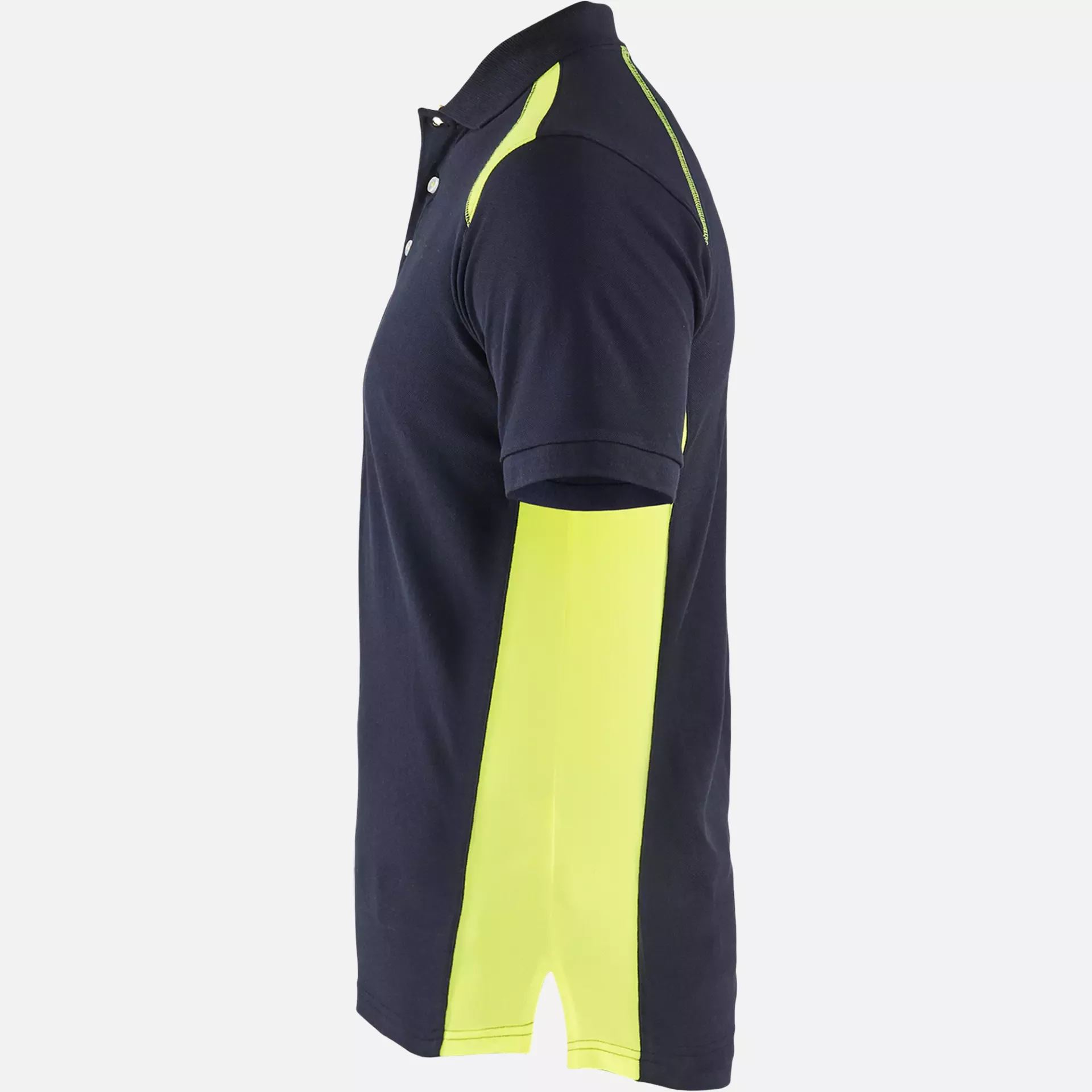 Blaklader 332410508633, Polo Shirt, Dark Navy/Yellow, image 3
