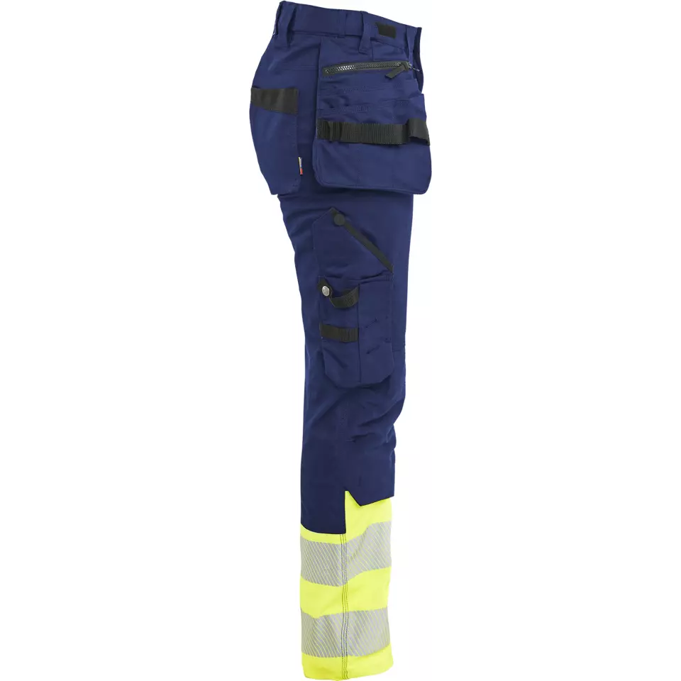 Blaklader 703011498933, High Vis Damen Stretchhose, Marineblau/ Gelb, image 2, gallery thumbnail