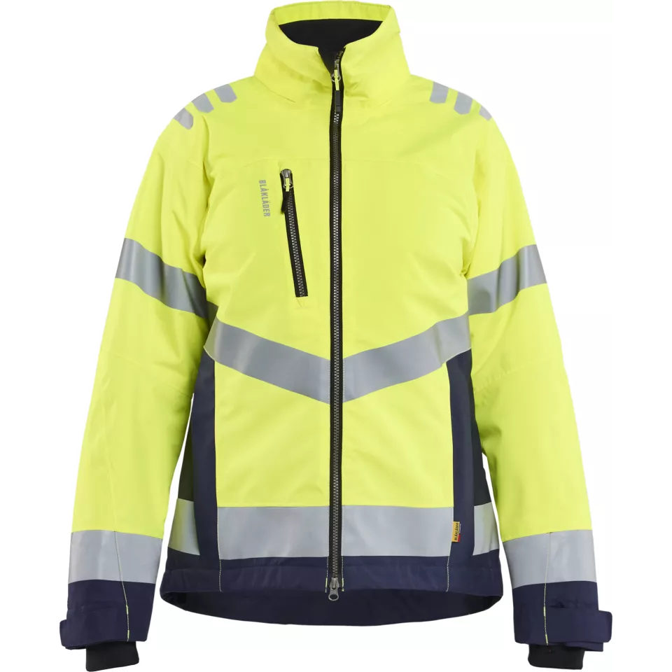 Blaklader 476219773389, Women's High Vis Winter Jacket Lightly Lined, High Vis Yellow/Navy Blue