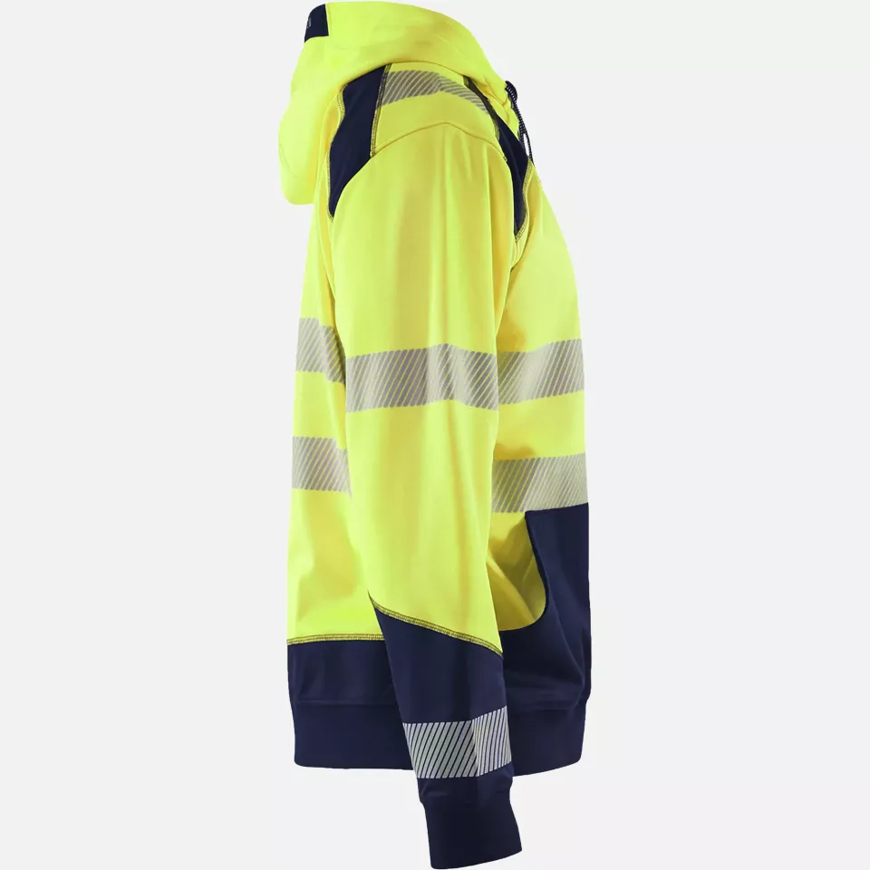 Blaklader 354625283389, High Vis Kapuzen Sweatshirt, Gelb/Marineblau, image 2, gallery thumbnail