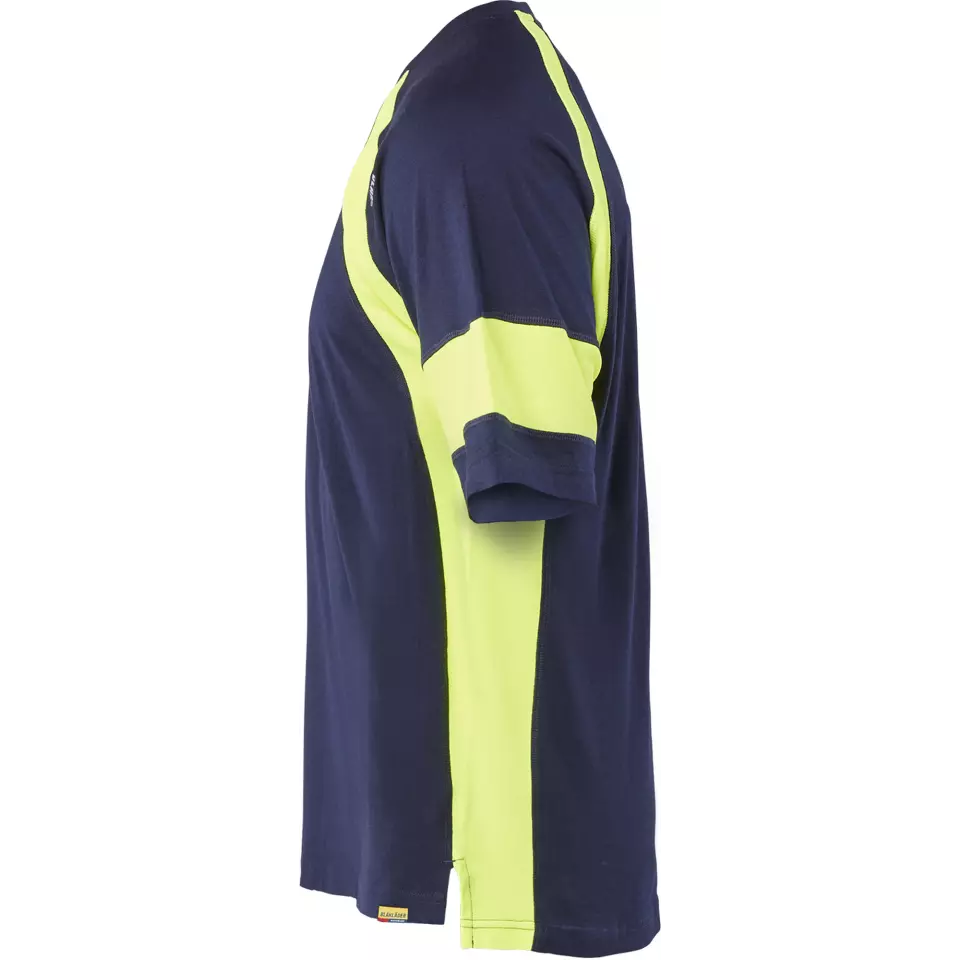 Blaklader 352310308833, High Vis T-Shirt, Navy/Yellow, image 3, gallery thumbnail