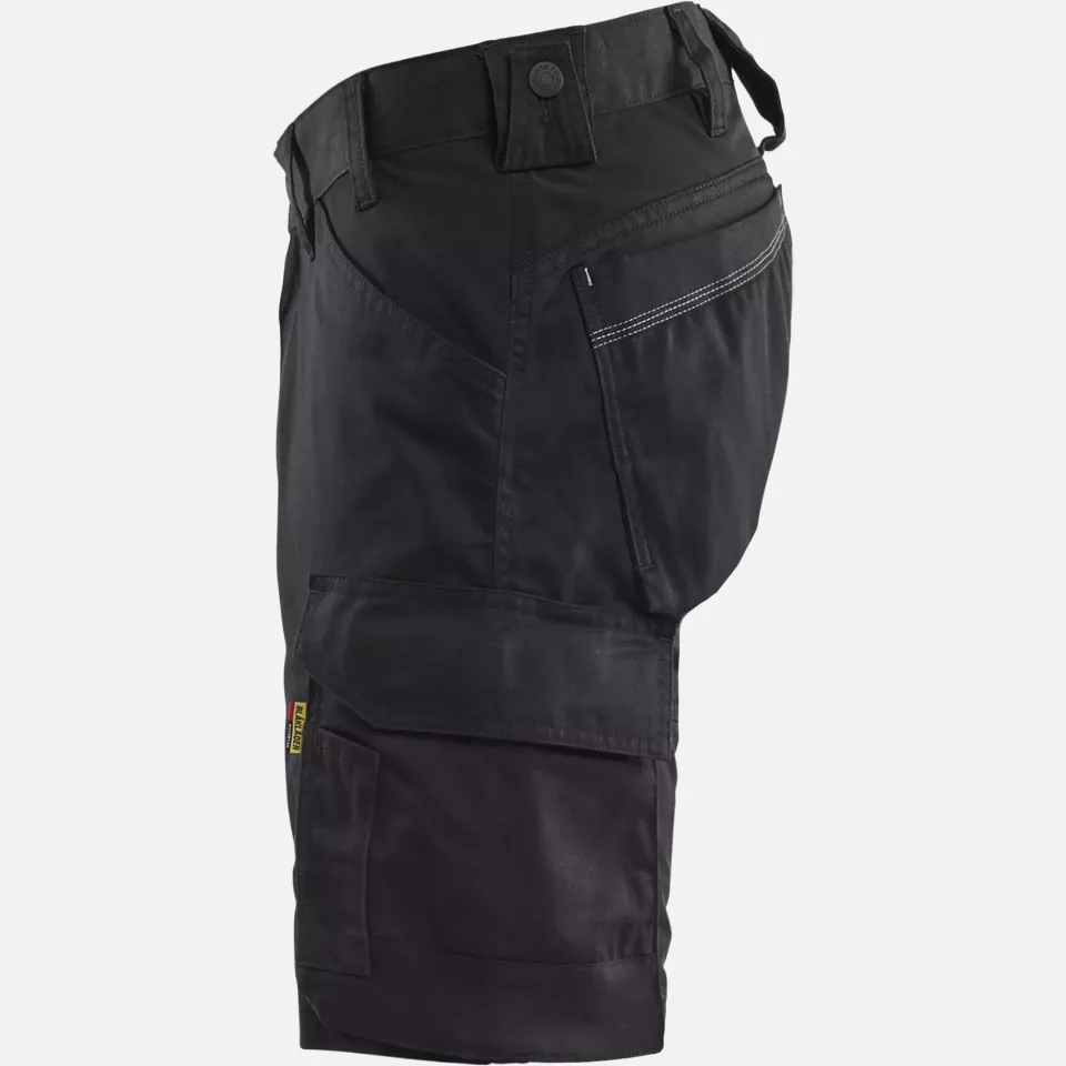 Blaklader 175318329900, Stretch Craftsman Shorts, Black, image 3, gallery thumbnail