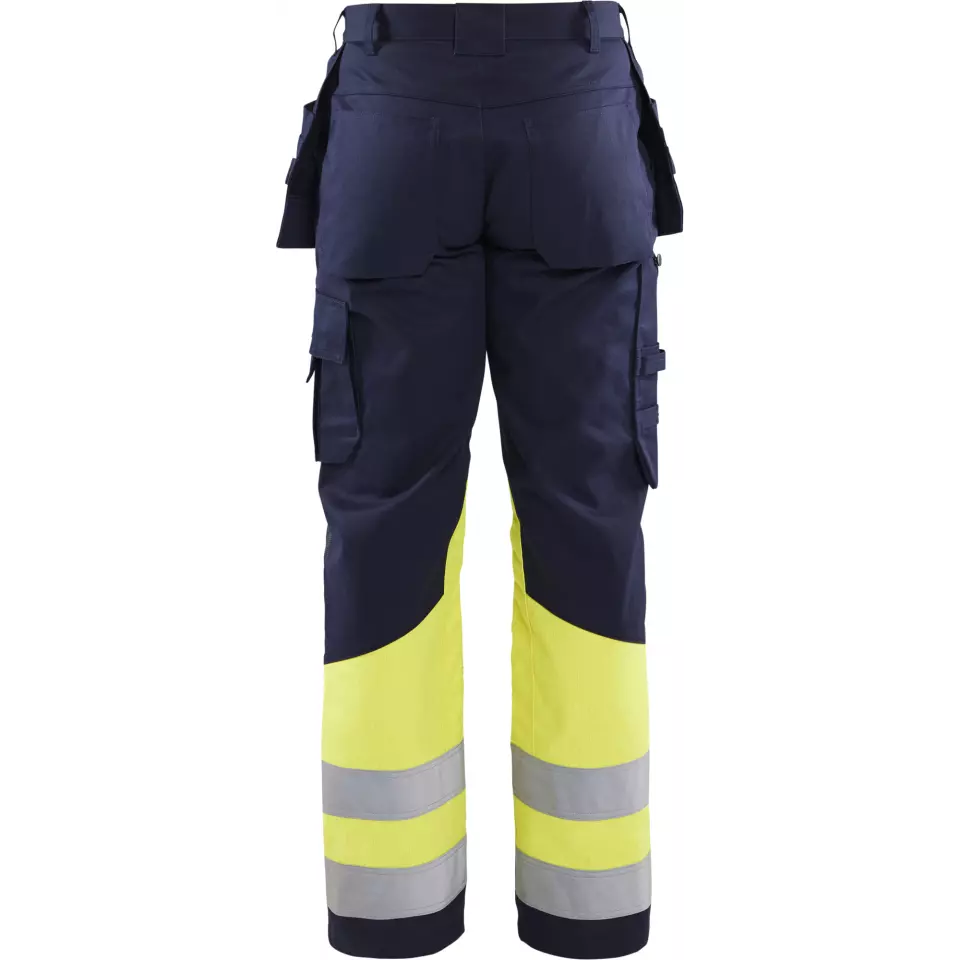 Blåkläder 147915148933, Multi-Norm Craftsman Work Trousers, Navy Blue/ Yellow, image 4, gallery thumbnail