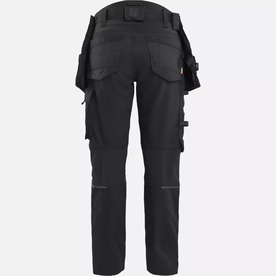 Blaklader 717011499999, STRIKER Ladies Stretch Craftsman Work Trousers, Black/Black, image 10, gallery thumbnail