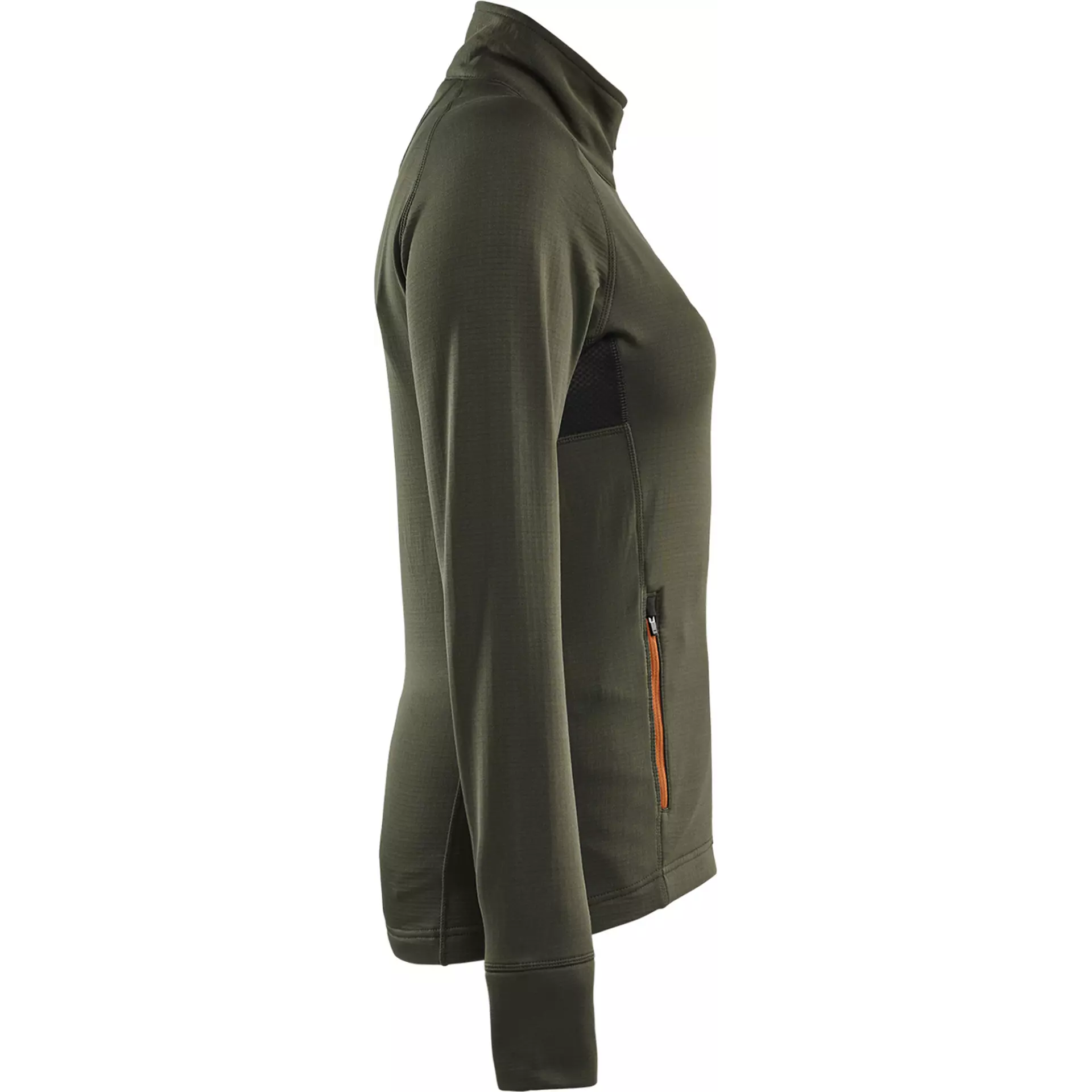 Blåkläder 474525394240, STRIKER Women's Fleece Jacket, Forest Green/Rust, image 2
