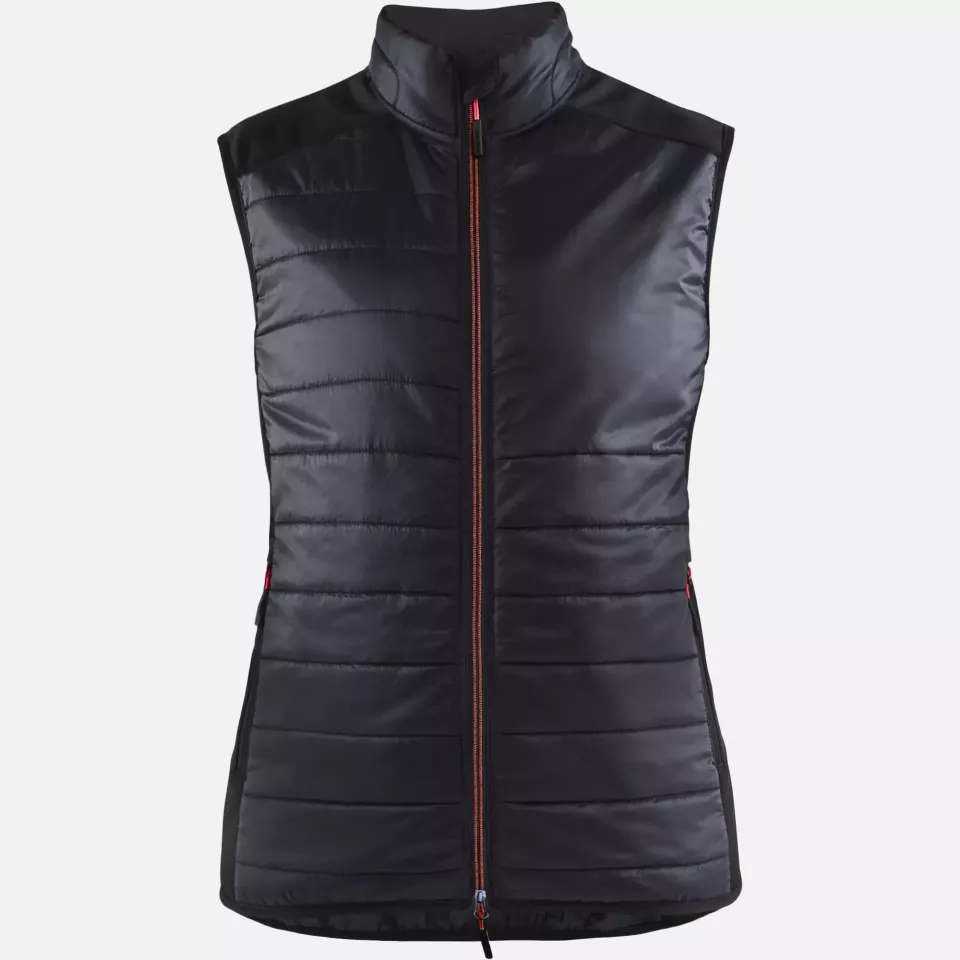 Blaklader 386420309956, Women's Lined Vest, Black/Red, image 1, gallery thumbnail
