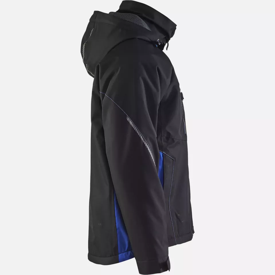 Blaklader 489019779985, Lined Lightweight Winter Jacket, Black/Cornflower Blue, image 2, gallery thumbnail