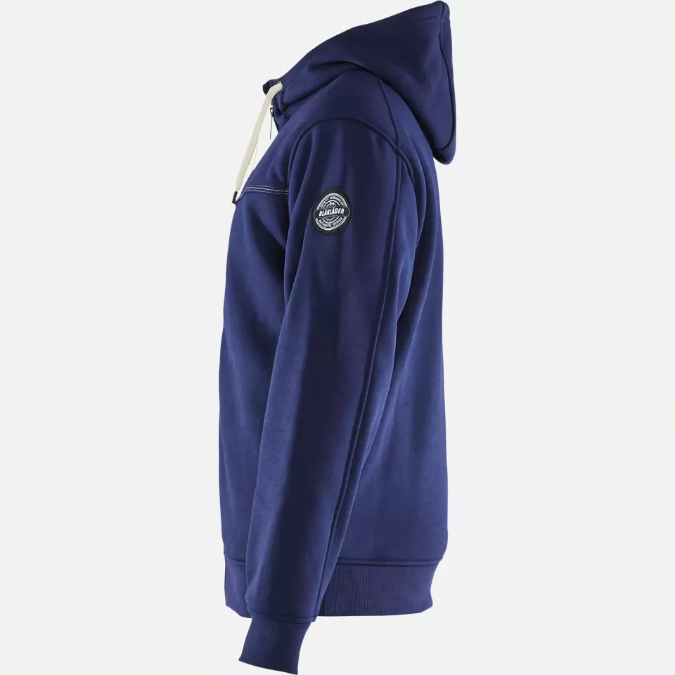 Blaklader 493325148900, Pile Lined Hooded Sweatshirt, Navy Blue, image 3, gallery thumbnail