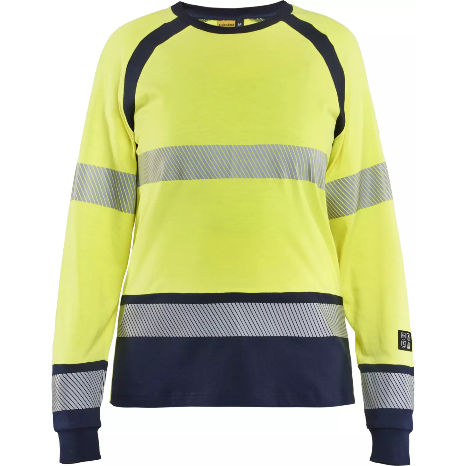 Blaklader 343717373389, Damen Multinorm Langarm Shirt, Gelb/Marineblau