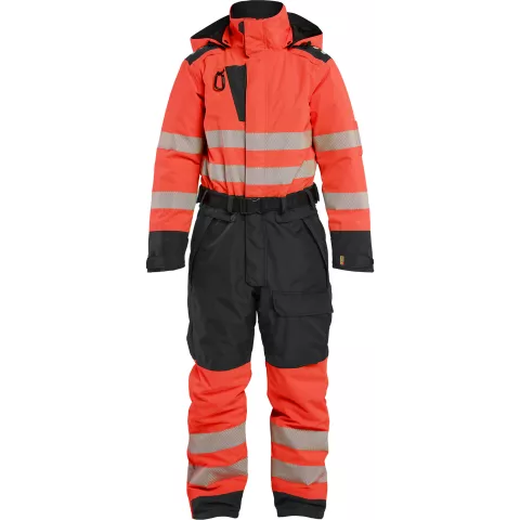Blaklader Ladies High Vis Winter Coverall, High Vis Red/Black