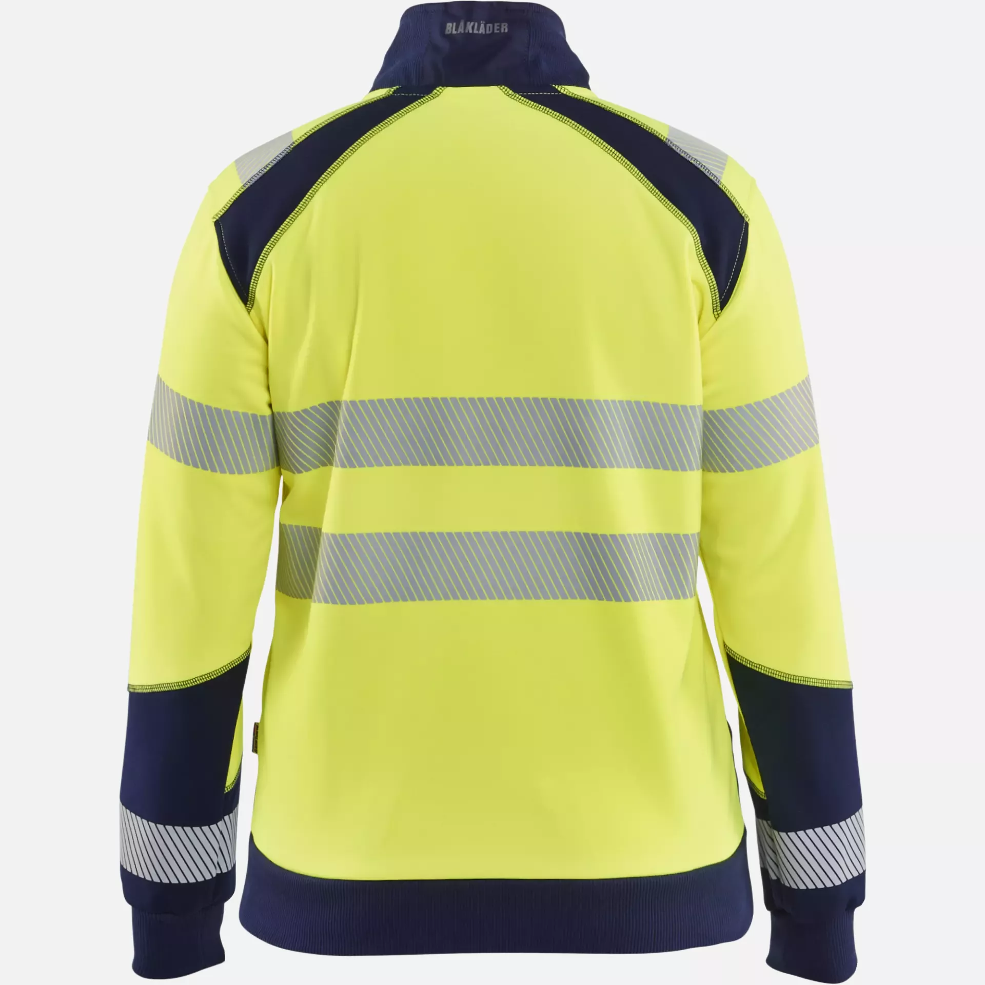 Blaklader 350825283389, High Vis Ladies Full Zip Sweatshirt, Yellow/Navy Blue, image 4