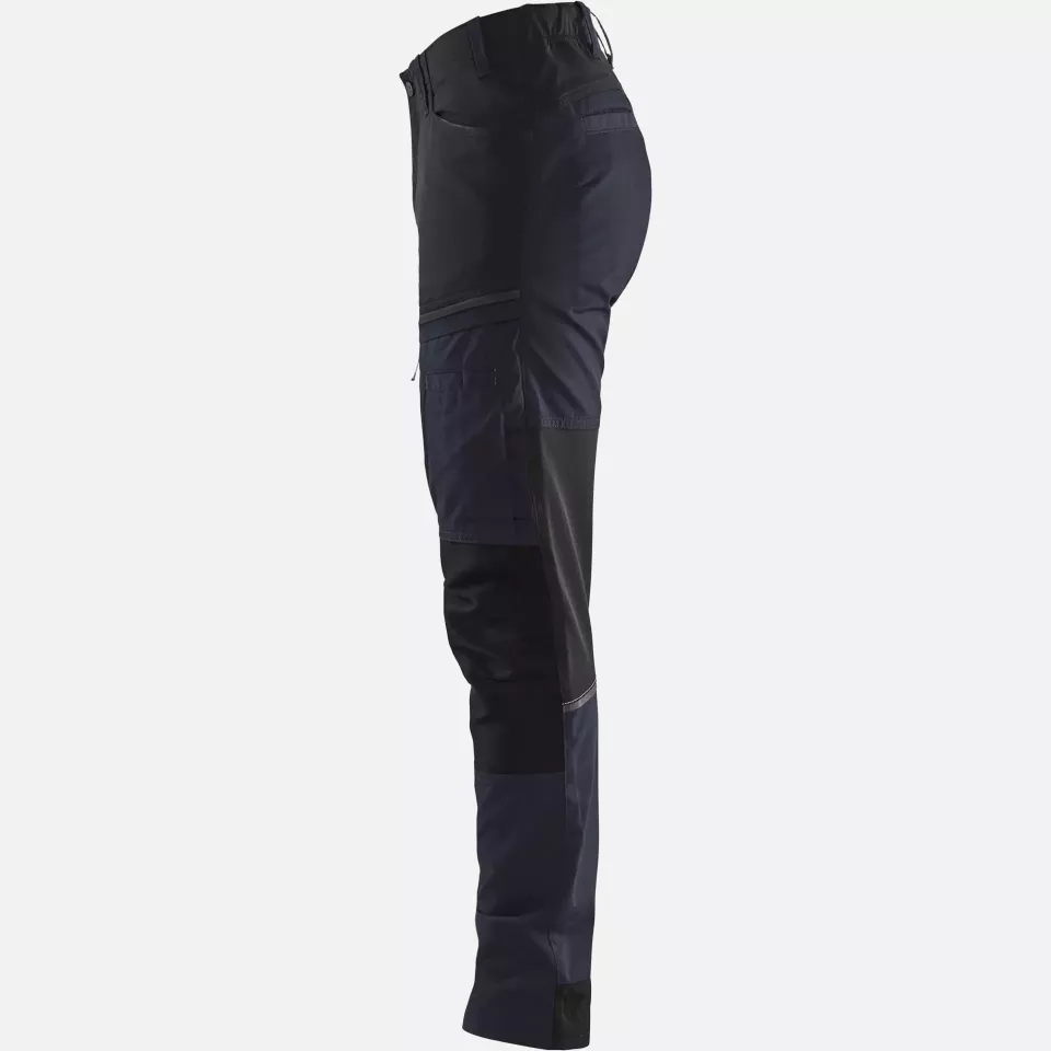 Blaklader 716618458699, Ladies Stretch Service Trousers, Dark Navy/Black, image 3, gallery thumbnail