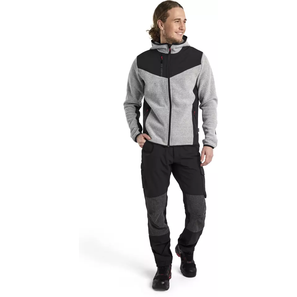 Blåkläder 594025369099, Softshell Knit Jacket, Grey Melange/Black, image 5, gallery thumbnail