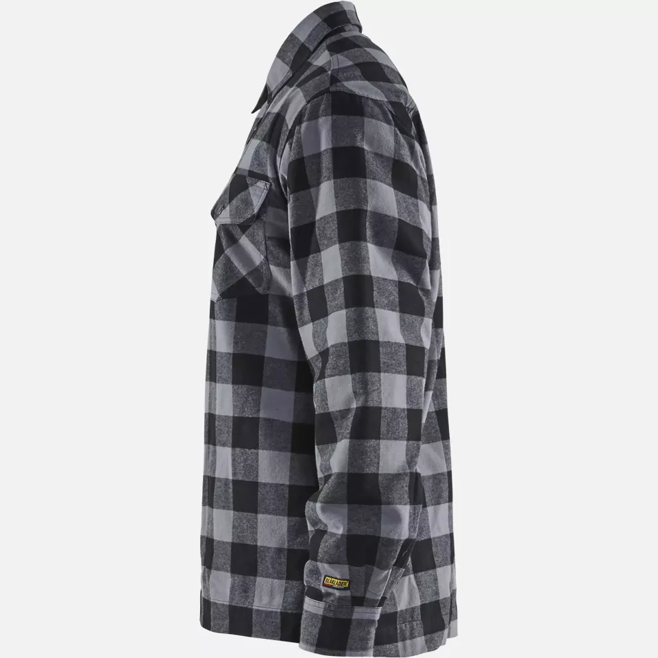Blaklader 322511319799, Lined Flannel Shirt, Dark Grey/Black, image 3, gallery thumbnail