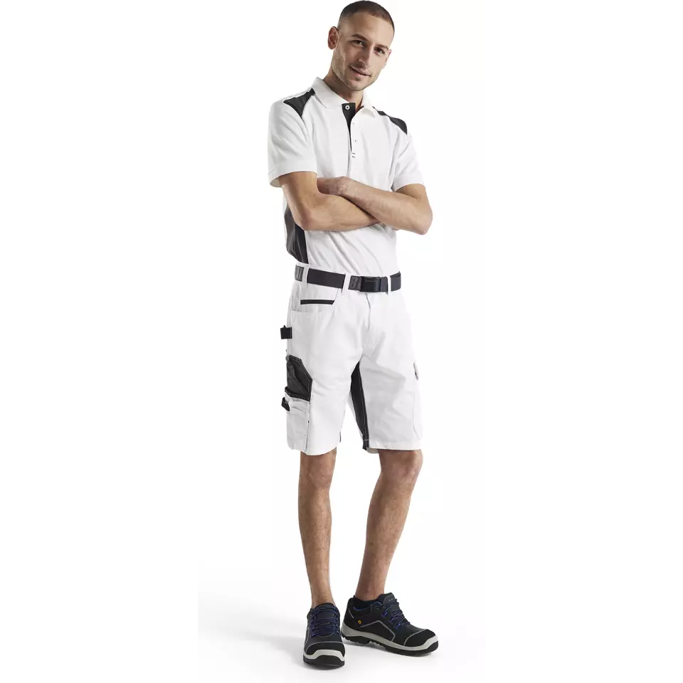 Blaklader 332410501098, Polo Shirt, White/Dark Grey, image 5, gallery thumbnail
