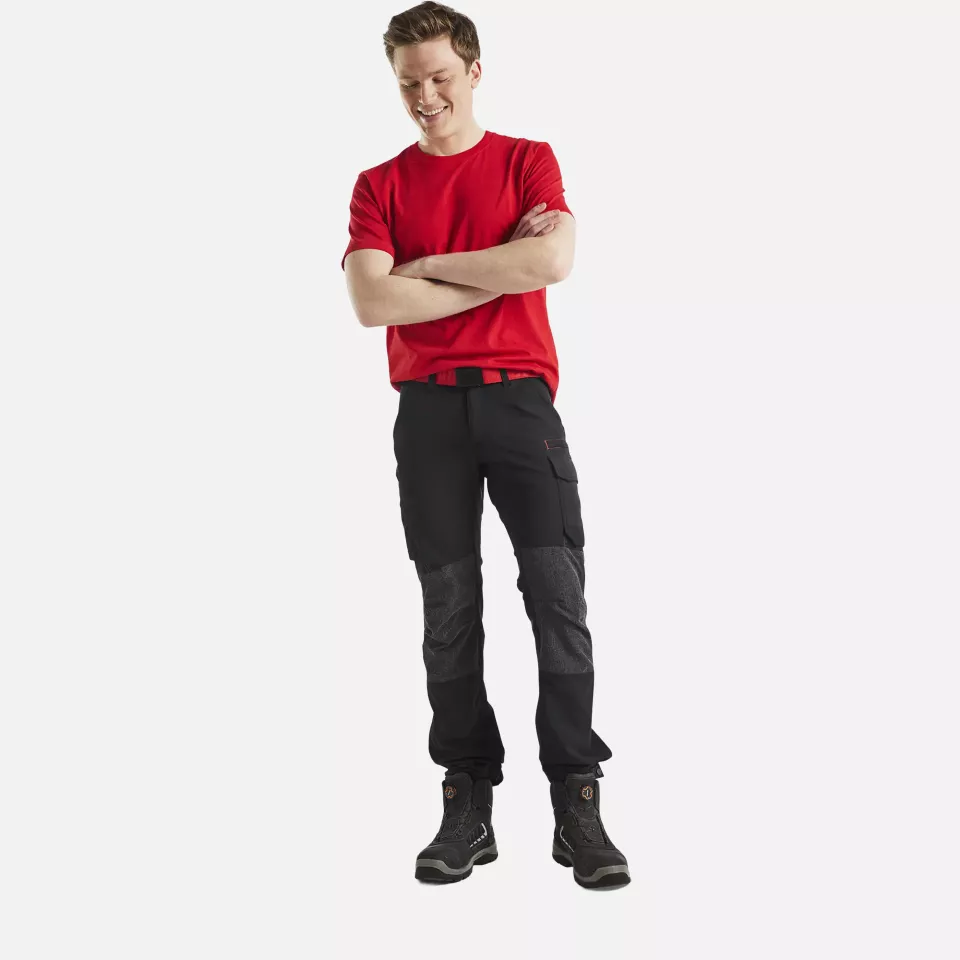 Blaklader 142216459956, 4-Wege-Service Stretch Arbeitshose, Schwarz/Rot, image 5, gallery thumbnail