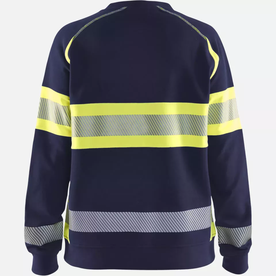 Blaklader 340911588933, High Vis Ladies Sweatshirt, Navy Blue/ Yellow, image 4, gallery thumbnail