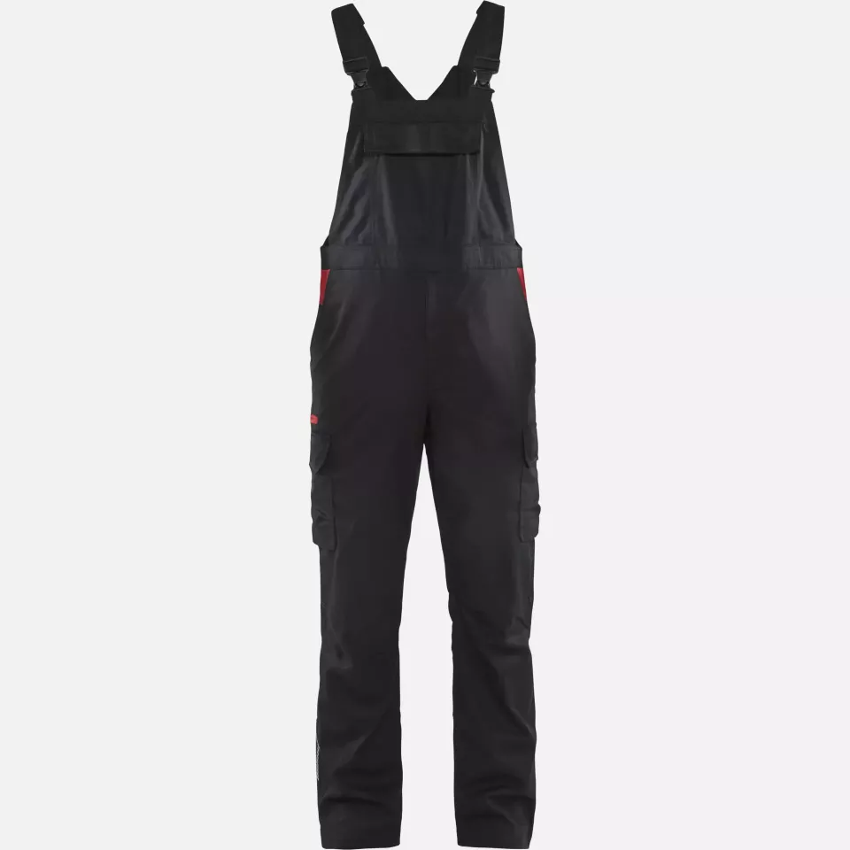 Blaklader 264418329956, Industry Bib and Brace, Black/Red, image 1, gallery thumbnail