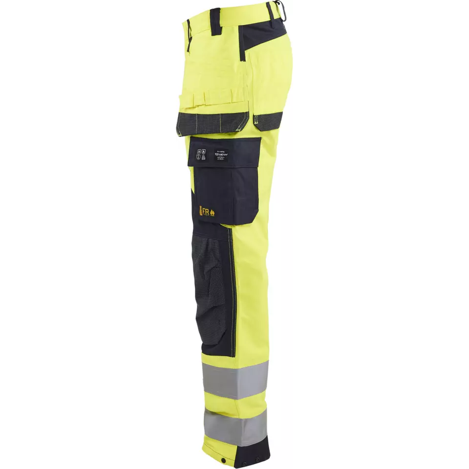 Blåkläder 158915123389, Multinorm Work Trousers, Yellow/Navy Blue, image 3, gallery thumbnail