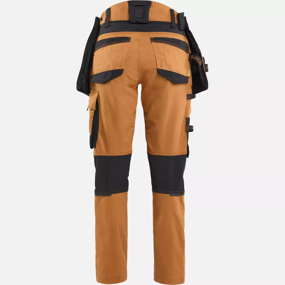 Blaklader 717011494099, STRIKER Women's Stretch Craftsman Work Trousers, Rust/Black, image 4, gallery thumbnail