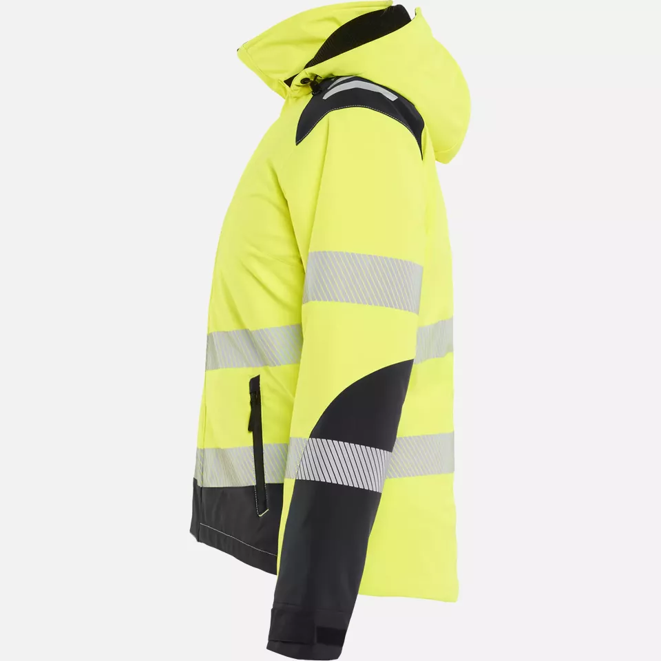 Blaklader 440125133399, High Vis Women's Lightweight Lined Softshell Winter Jacket, Yellow/Black, image 3, gallery thumbnail