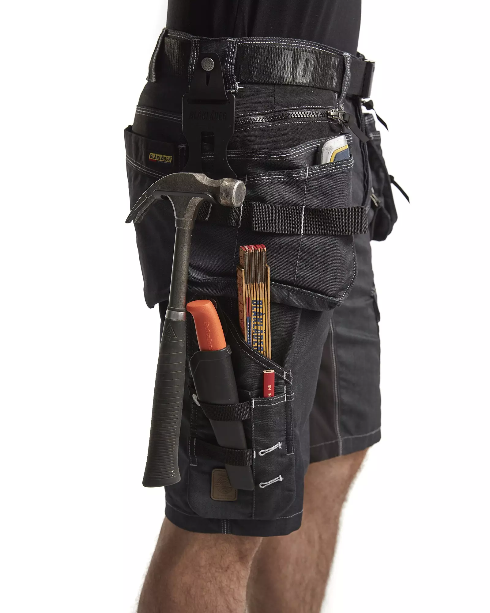 Blaklader 199211419900, X1900 Stretch Craftsman Shorts, Black, image 7