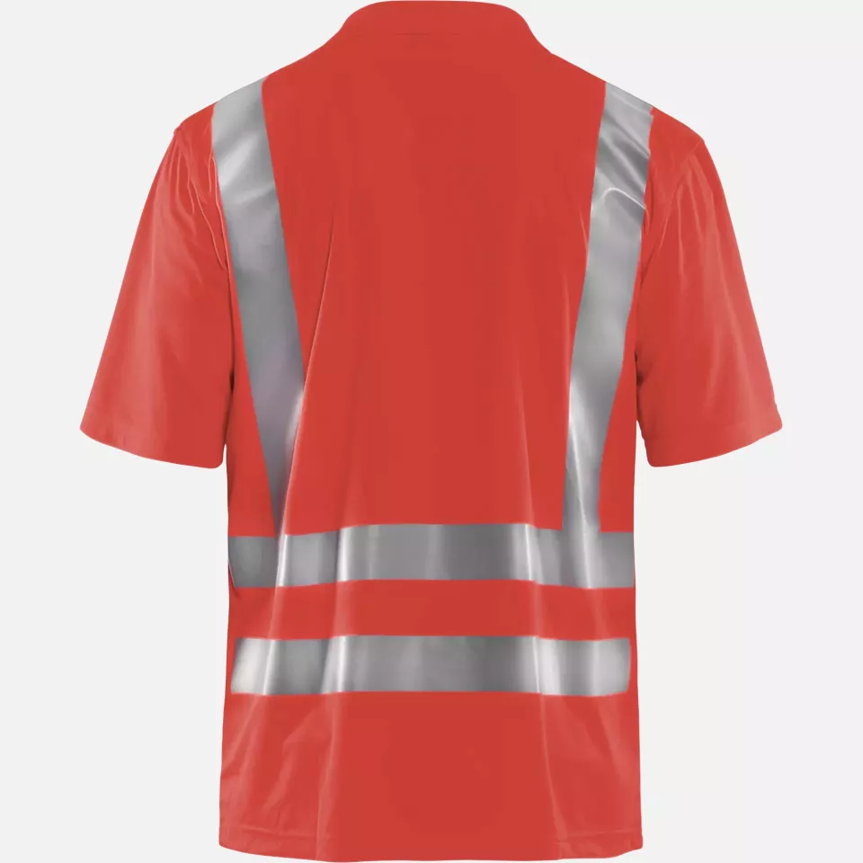 Blaklader 339110115500, High Vis UV Protection Polo Shirt, Red, image 4, gallery thumbnail