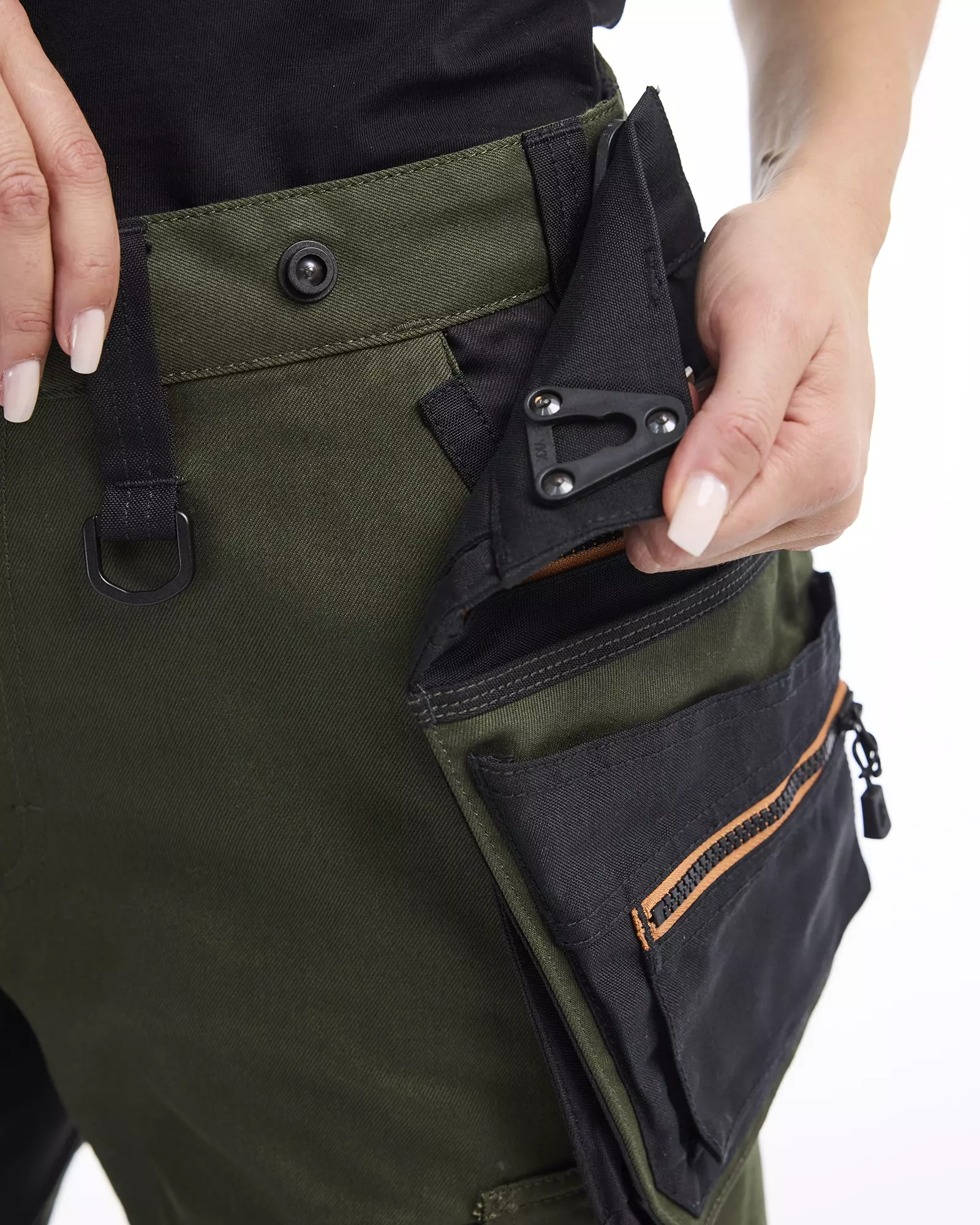 Blaklader 717011494240, STRIKER Damen Stretch Handwerker Arbeitshose, Waldgrün/Rost, image 11