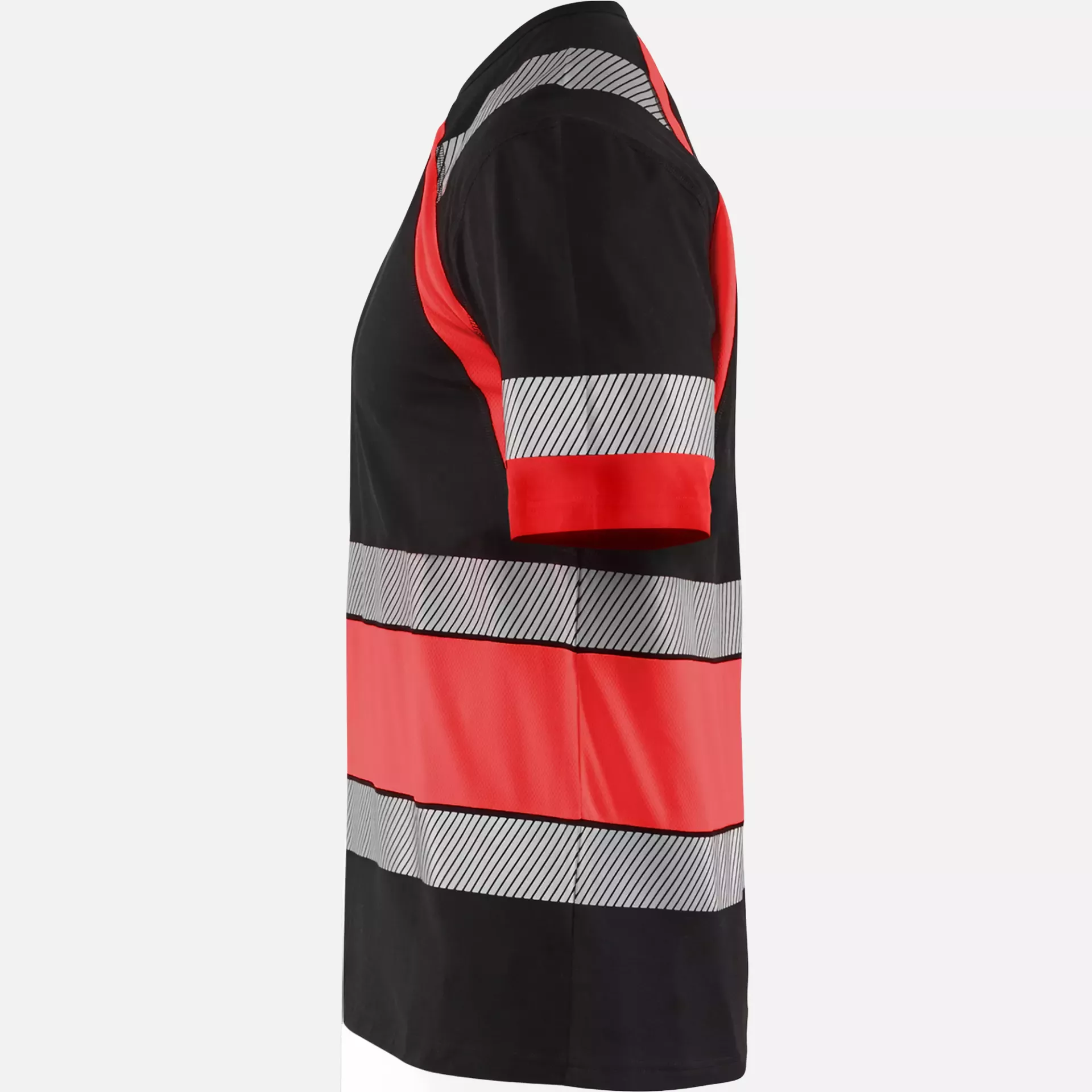 Blaklader 342110309955, High Vis T-Shirt, Schwarz/High Vis Rot, image 3