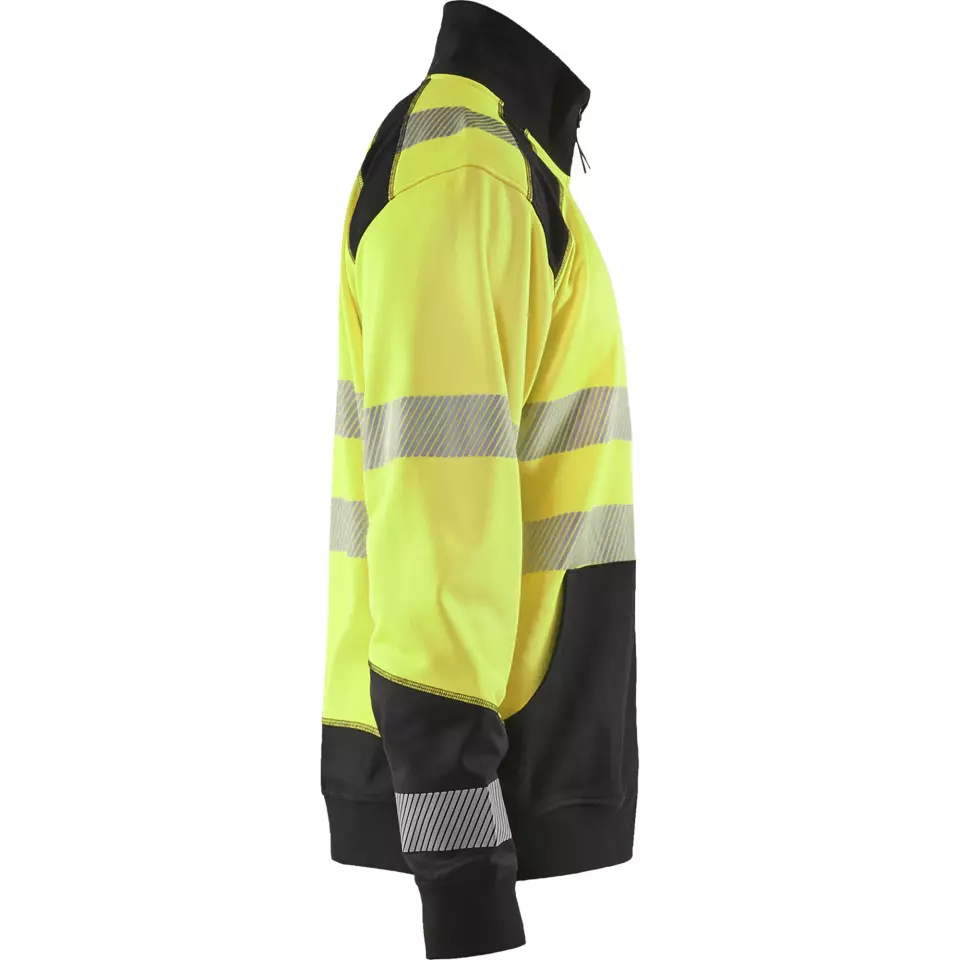 Blaklader 355825283399, High Vis Zip Sweatshirt, Yellow/Black, image 2, gallery thumbnail