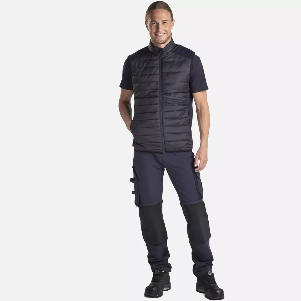 Blaklader 386320309986, Lined Vest, Black/Dark Navy, image 5, gallery thumbnail