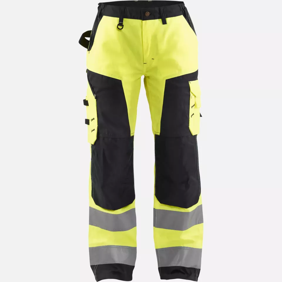 Blaklader 715518113399, High Vis Women's Work Trousers, Yellow/Black, image 1, gallery thumbnail