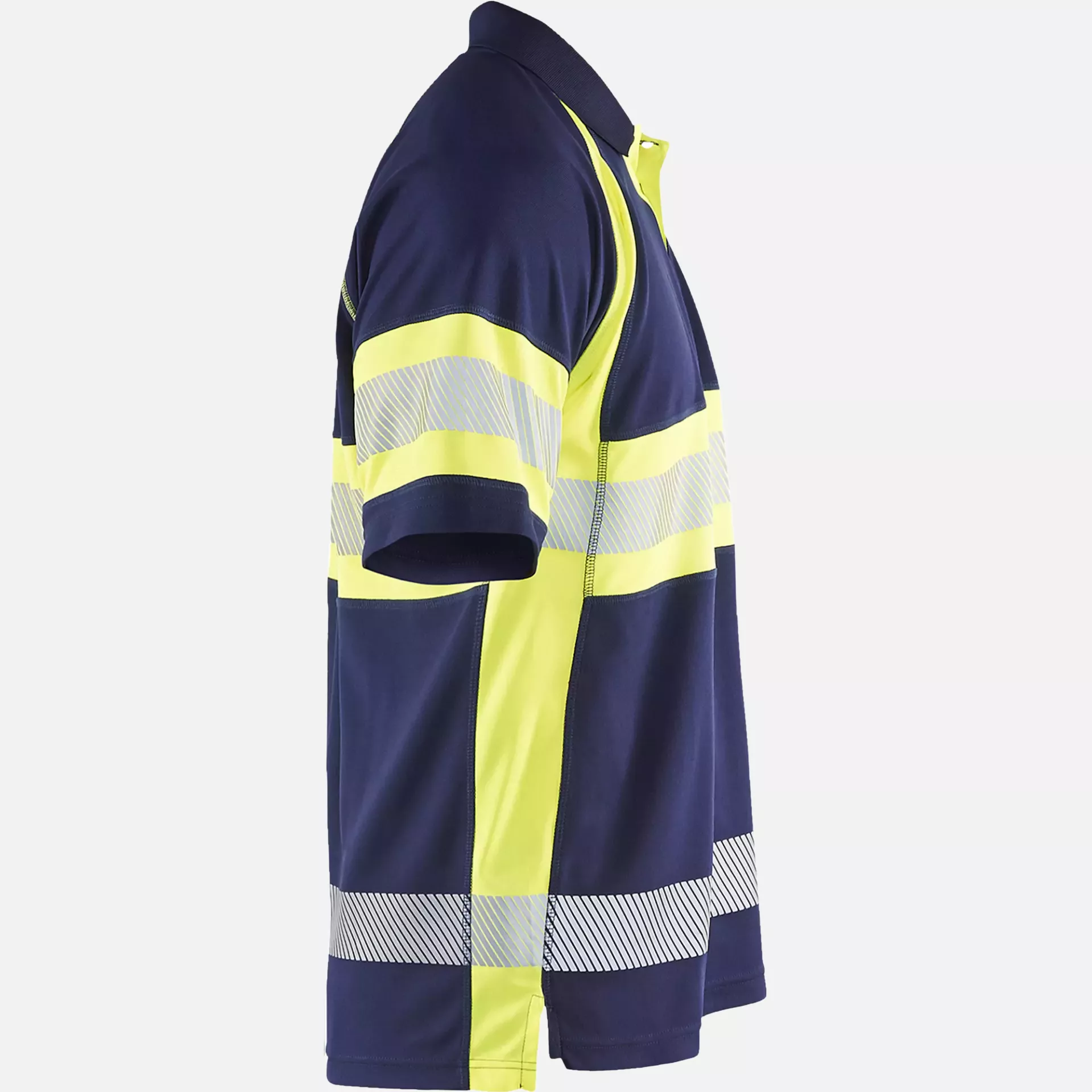 Blaklader 333810518933, High Vis UV Protection Polo Shirt, Navy Blue/ Yellow, image 2