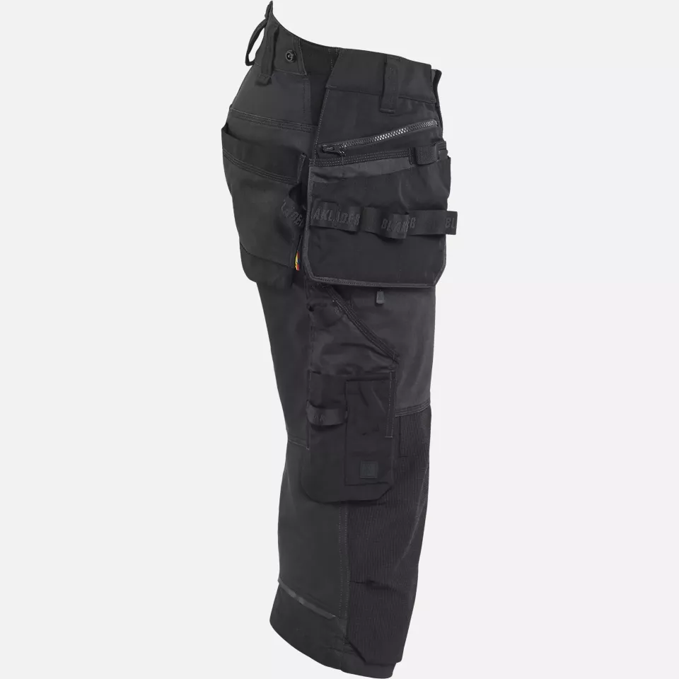 Blaklader 197711499999, STRIKER Stretch Pirate Shorts, Black/Black, image 2, gallery thumbnail