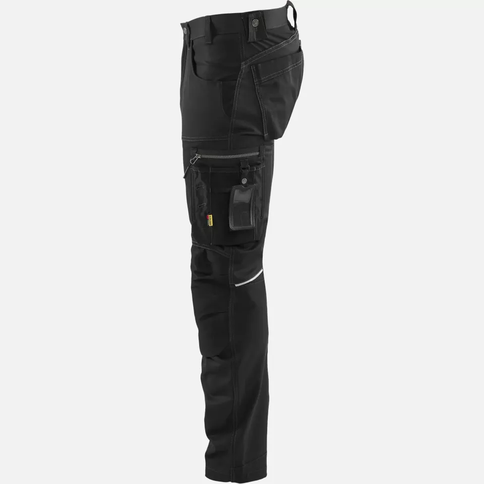 Blaklader 179918609900, Stretch Craftsman Work Trousers, Black, image 3, gallery thumbnail