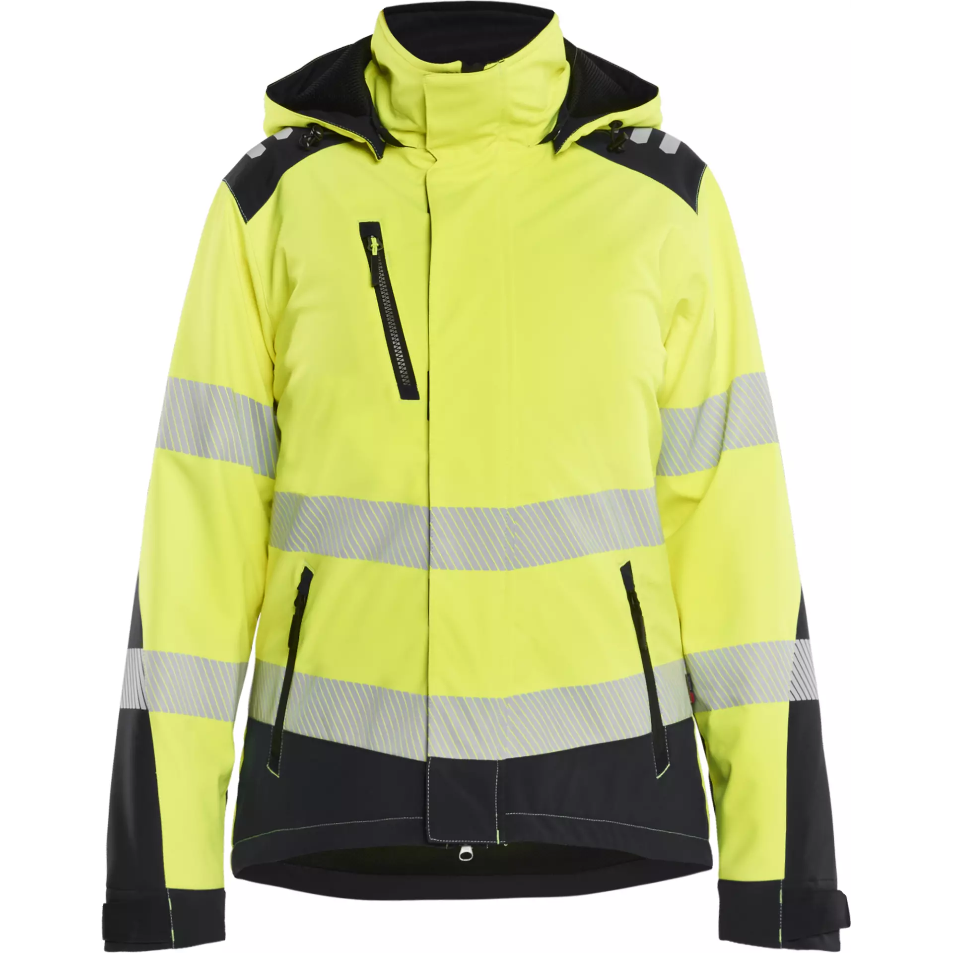 Blaklader 440125133399, High Vis Women's Lightweight Lined Softshell Winter Jacket, Yellow/Black