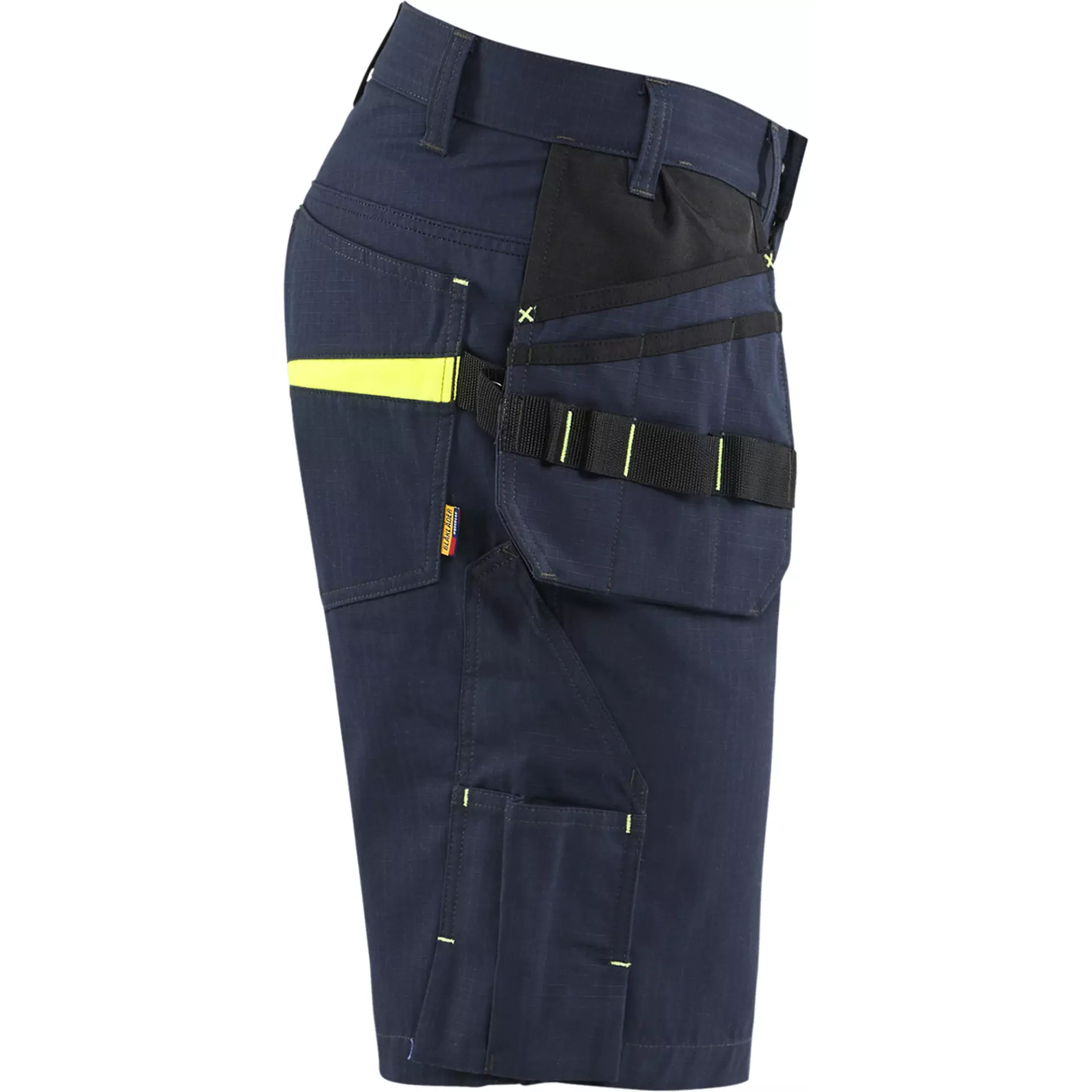 Blaklader 149413308633, Shorts mit Nageltaschen, Dunkel Marineblau/Gelb, image 2