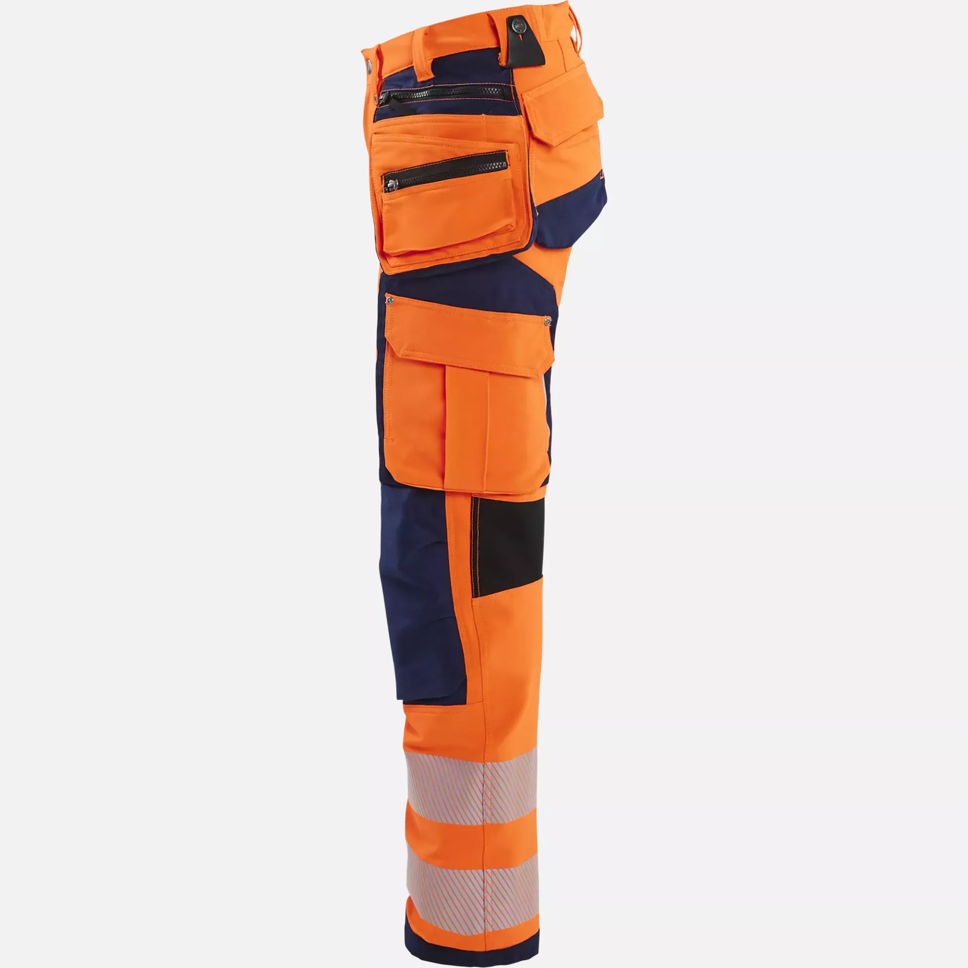 Blaklader 719716425389, High Vis Ladies 4-Way Stretch Work Trousers, Orange/Navy, image 3
