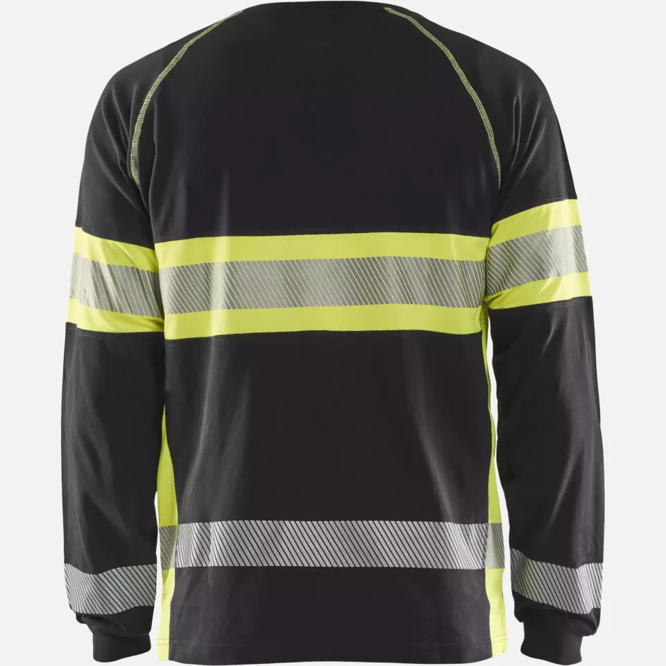 Blaklader 351010309933, Long Sleeve High Vis Shirt, Black/Yellow, image 4, gallery thumbnail