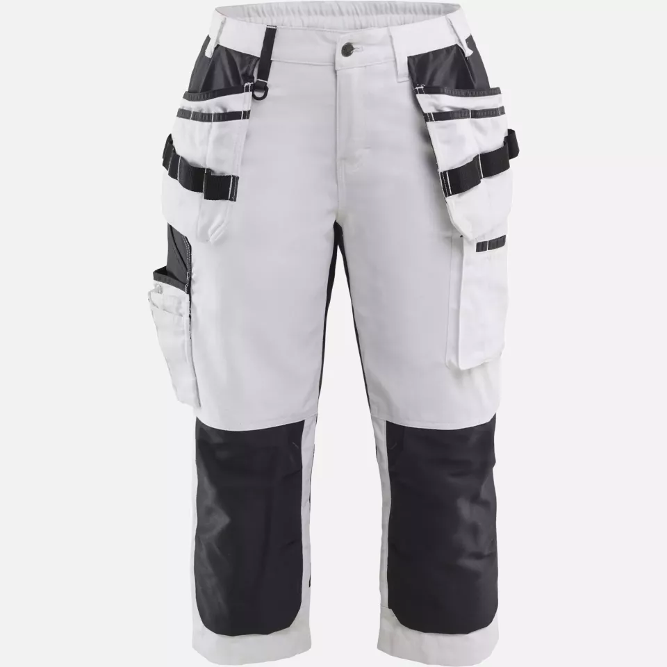 Blaklader 710913101099, Women's Painter Pirate Trousers with Stretch, White/Black, image 1, gallery thumbnail