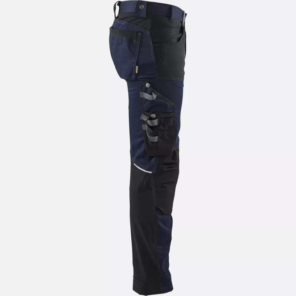 Blaklader 179918608699, Stretch Craftsman Work Trousers, Dark Navy/Black, image 2, gallery thumbnail