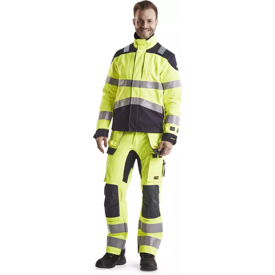 Blåkläder 158715123389, Multinorm Stretch Work Pants, Yellow/Navy Blue, image 5, gallery thumbnail