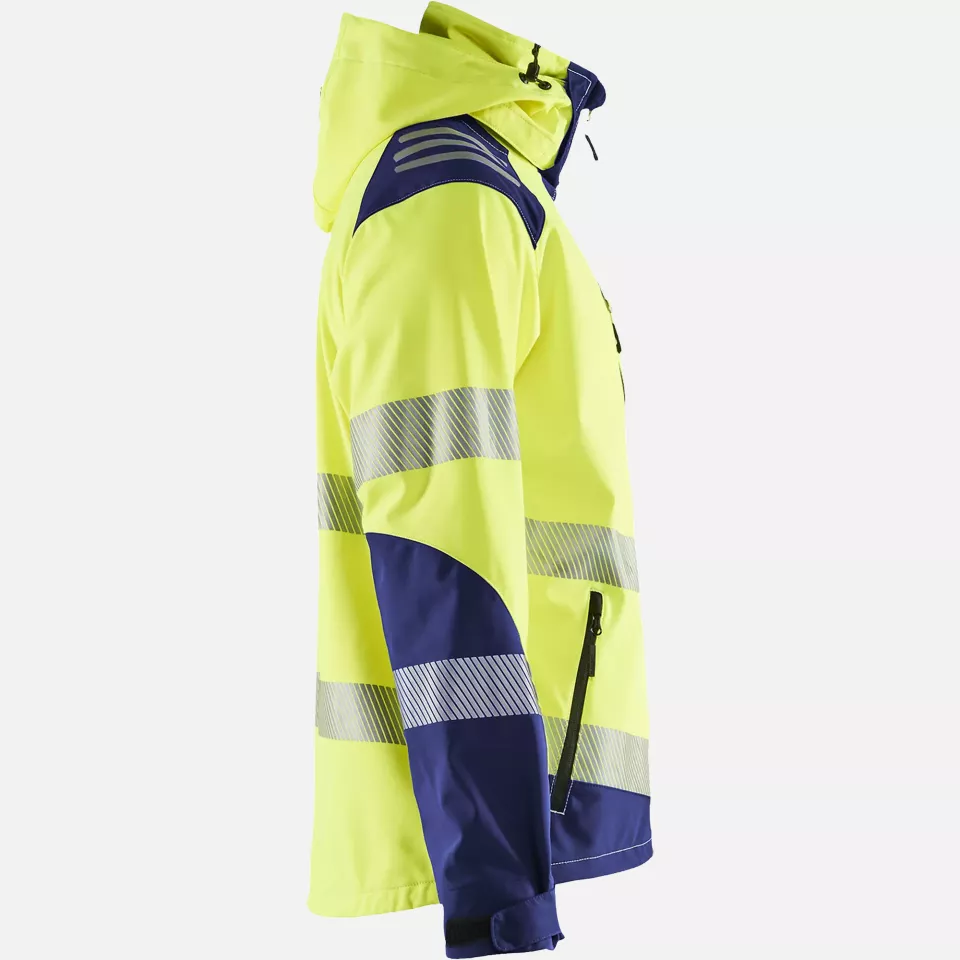 Blaklader 449125133389, High Vis Softshell Jacket, Yellow/Navy Blue, image 6, gallery thumbnail