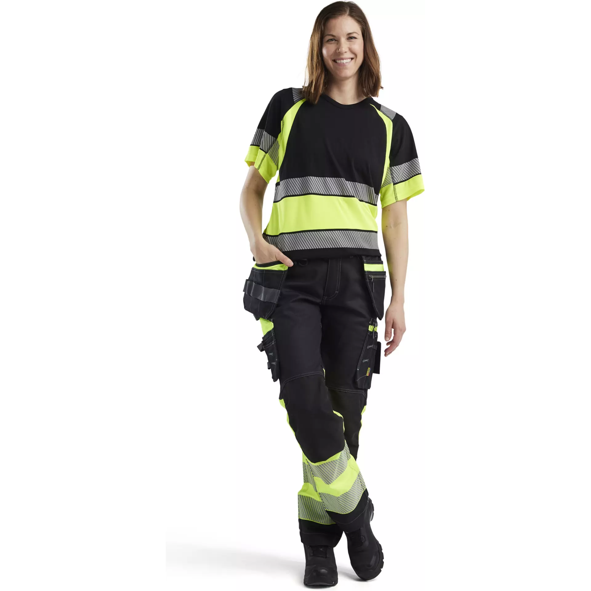 Blåkläder 341010309933, High Vis Ladies T-Shirt, Black/Yellow, image 5