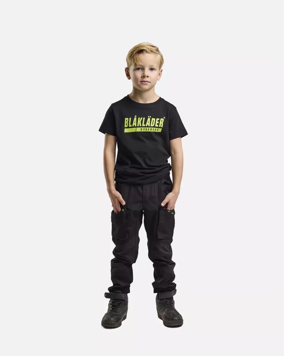 Blaklader 522025139900, Children's Softshell Work Trousers, Black, image 5, gallery thumbnail